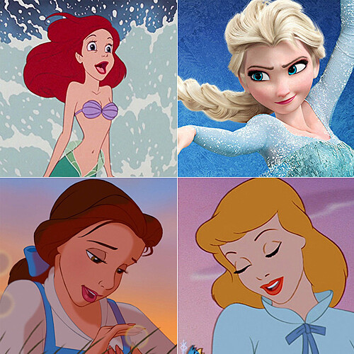 最好頭髮不會亂啦！當迪士尼公主們打回原形後。。。