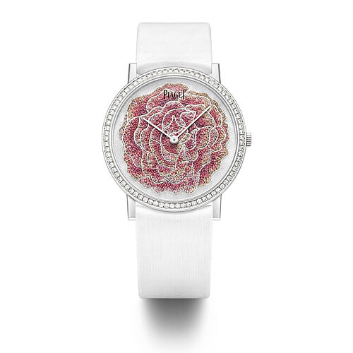 伯爵精美刺繡工法宛如嬌美玫瑰盛放腕間!