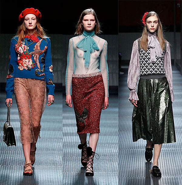 【2015米蘭時裝週】GUCCI : 文青風範與大膽性感的相互交融