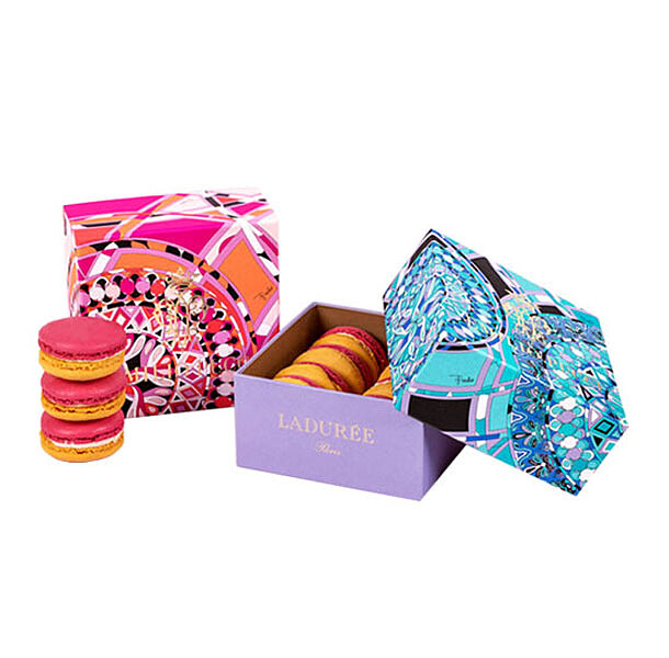 法國百年甜點Ladurée跨界服裝 聯手Emilio Pucci打造印花馬卡龍