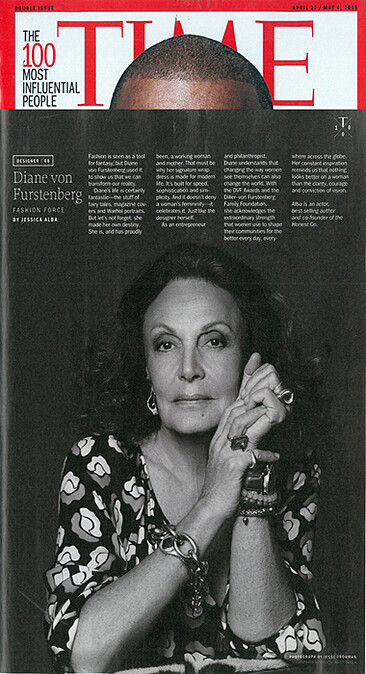 Diane von Furstenberg被《時代週刊》評選為2015全球最具影響力人物100強!