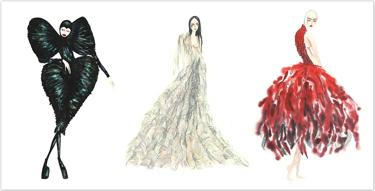 知名插畫家 帶你回顧 Alexander McQueen 10 套指標性設計！
