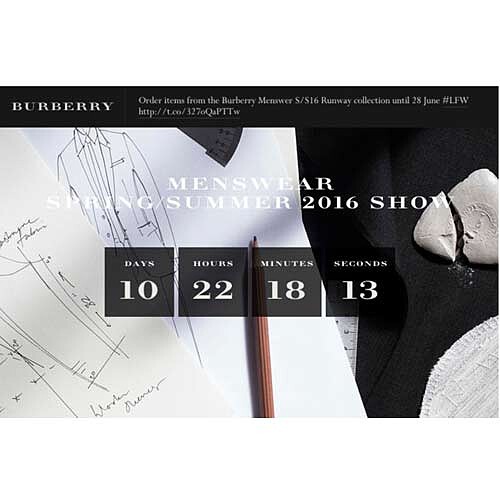 BURBERRY PRORSUM 2016年春夏男裝秀 現場直播