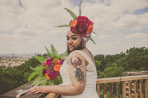 無條件地愛自己，「落腮鬍」少女拍攝唯美婚紗