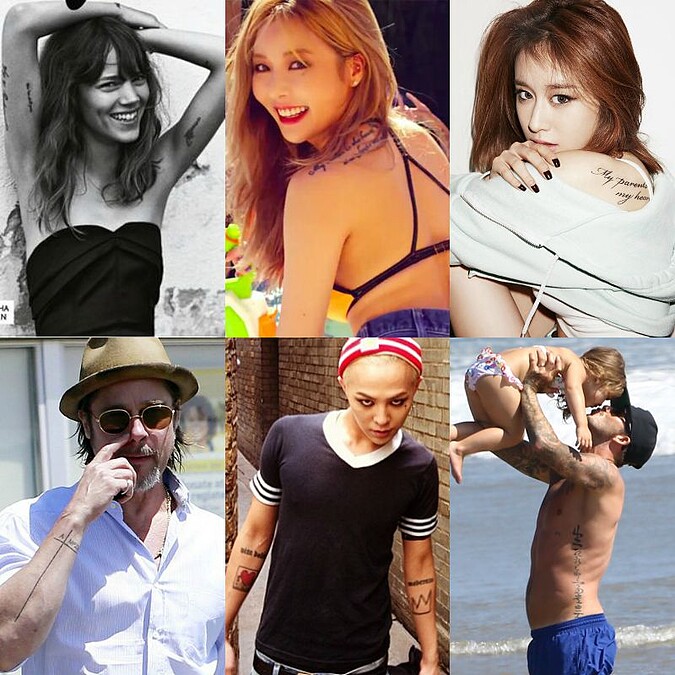 明星們有意義的「字樣刺青」圖案！泫雅、G-Dragon、貝克漢等明星刺青參考