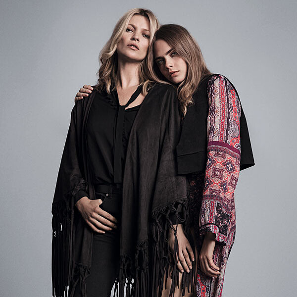 超模終極組合Kate Moss和Cara Delevingne演繹70年代波希米亞風情