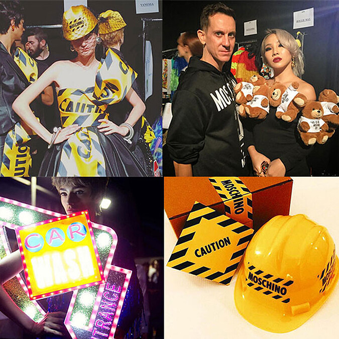 【米蘭時裝週】Moschino的時尚工地秀!洗車雨刷、三角錐一起穿上身