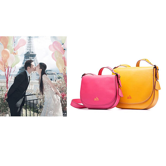 最甜蜜的世紀賀禮！黃曉明Angelababy的婚禮限定COACH包曝光！ 