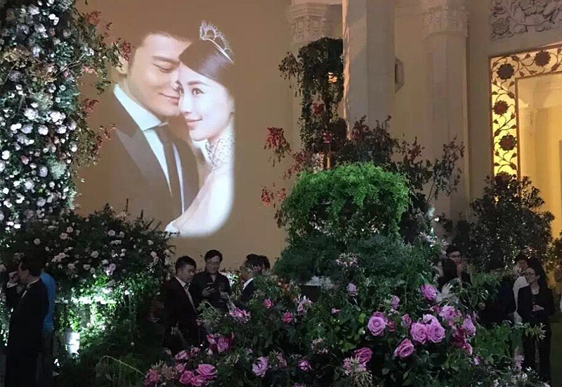 黃曉明AngelaBaby豪奢婚禮 鮮花瀑布、馬卡龍塔浪漫指數大破表！