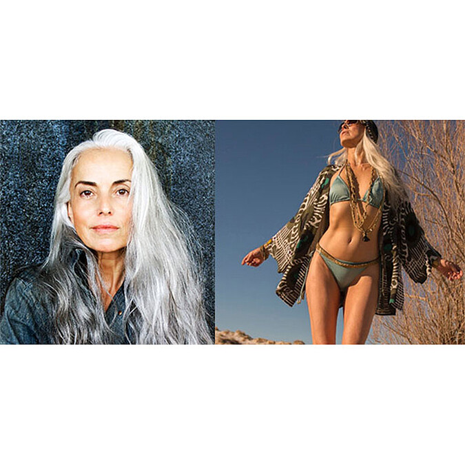 無法相信自己的眼睛！看不出年齡的59歲白髮女模Yasmina Rossi