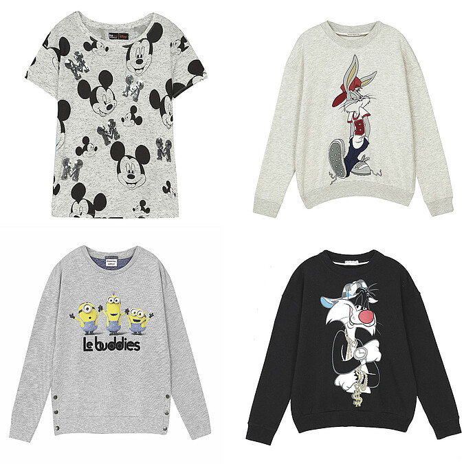 卡通巨星俏皮上身 Bershka 推出最新授權商品