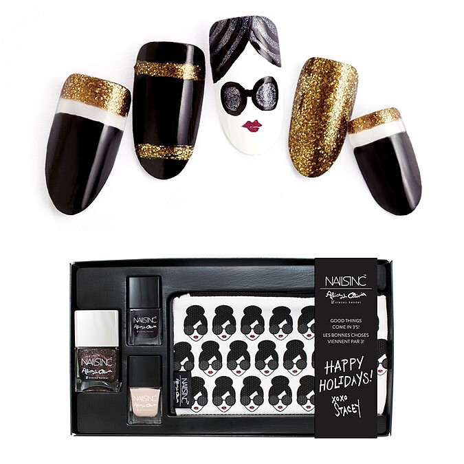 甲彩先鋒Nails Inc推出Alice &amp; Olivia超生火的聖誕限定套組