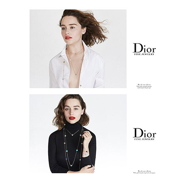 手腕上的幸運星！Emilia Clarke優雅代言Dior Rose des Vents珠寶