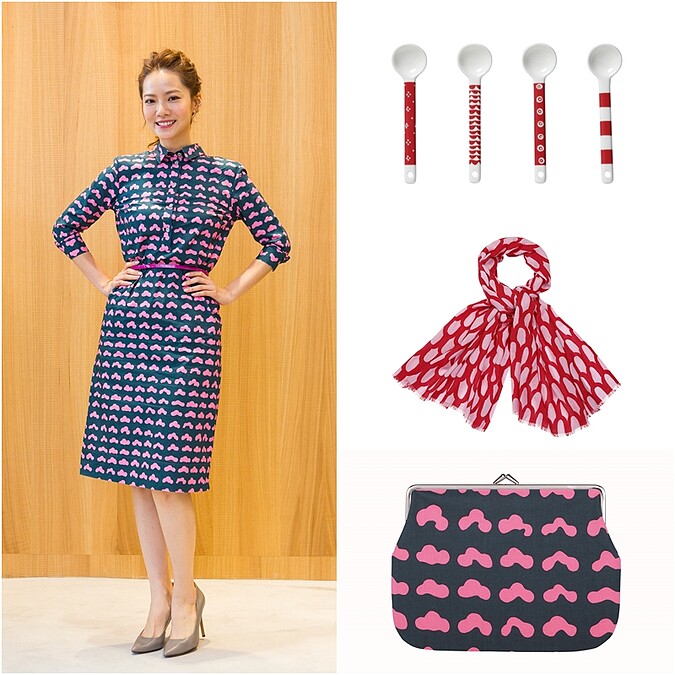 一彎喬喬現身marimekko台南夢時代開幕，印花洋裝好吸睛