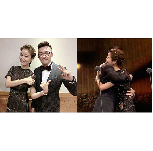 環珠格格再合體！林心如穿Valentino刺繡禮服和五阿哥愛的抱抱