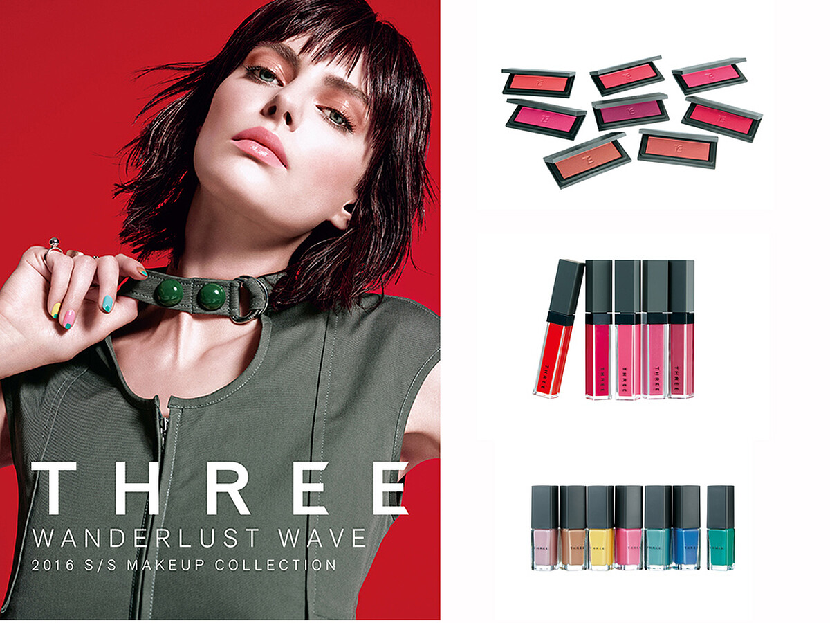 充滿 wanderlust 冒險氛圍的 THREE 2016 春夏彩妝 用繽紛色彩感染這世界！