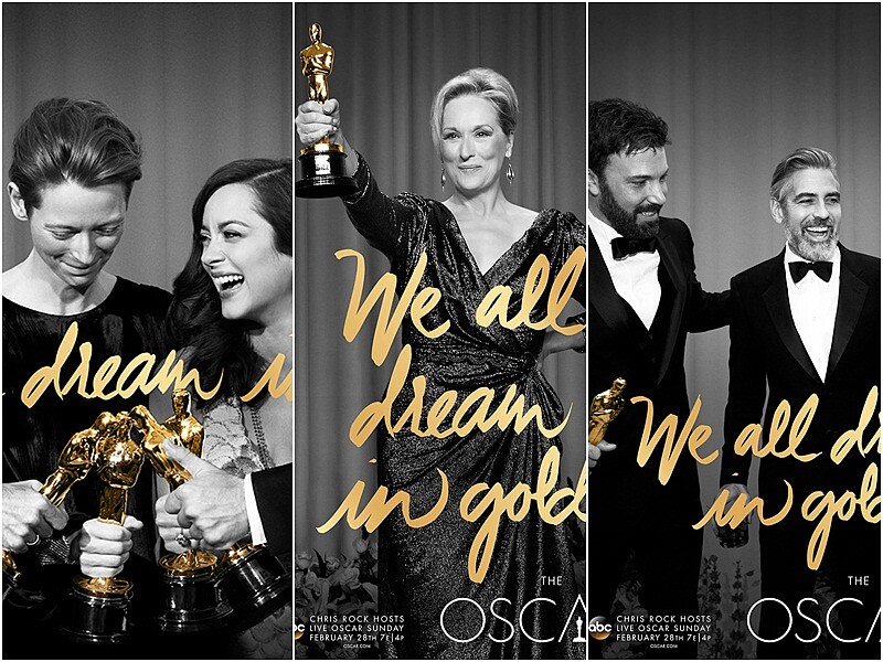 2016第88屆奧斯卡金像獎倒數!歷屆得獎人霸氣宣傳海報出爐