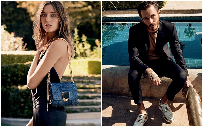 JIMMY CHOO春夏廣告沐浴在加州陽光下的泳池畔!