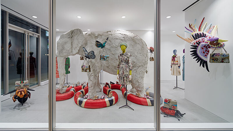 Gucci 再度回到 Dover Street Market 東京銀座店 打造超現實花園