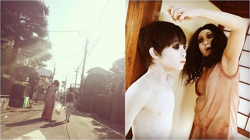 會不會太溫腥？一起散步，一起賞花，《咒怨》母子檔伽椰子和俊雄的暖心日常～