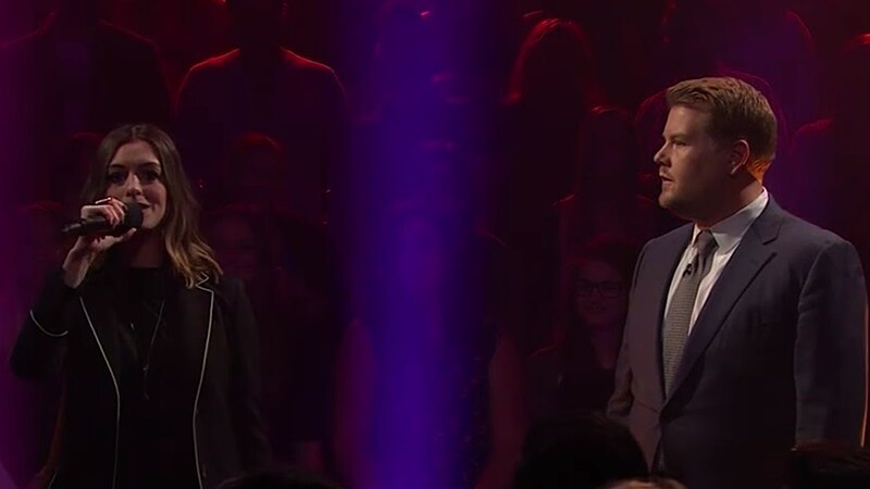 RAP新秀崛起！「Drop the Mic」安海瑟薇大嗆詹姆斯柯登