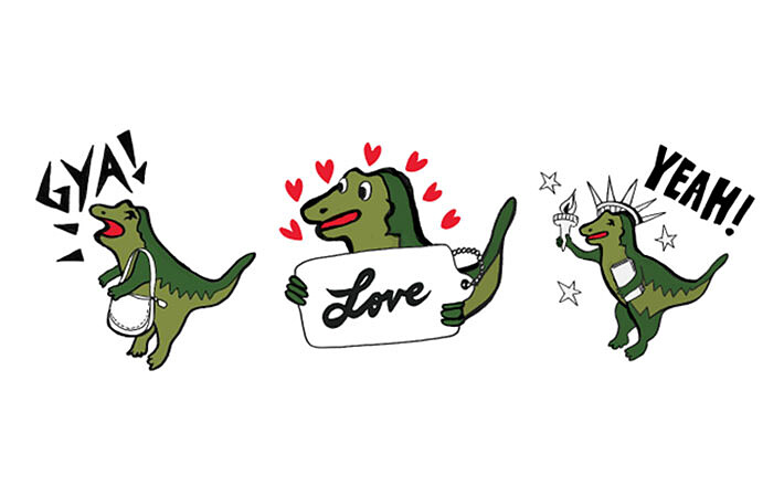 免費下載！COACH推出兇猛又惹人愛的小恐龍貼圖Rexy