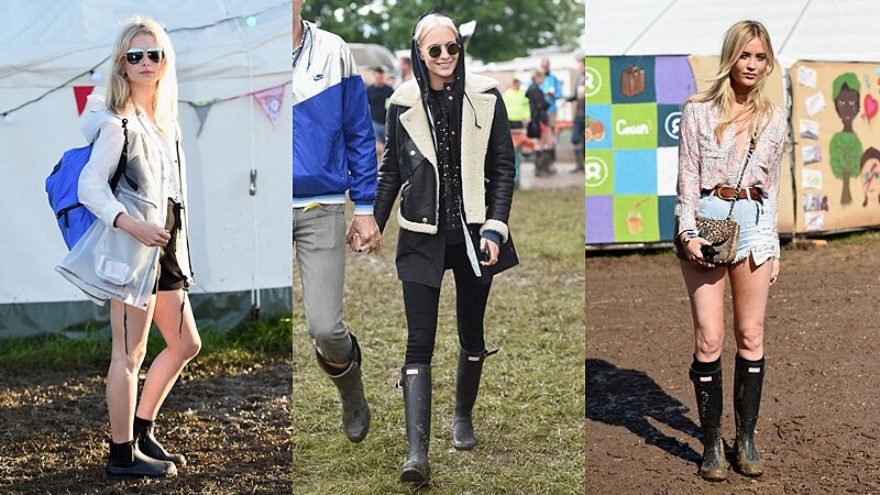 不只雨天可以穿!Glastonbury音樂祭的女星Hunter穿搭特集