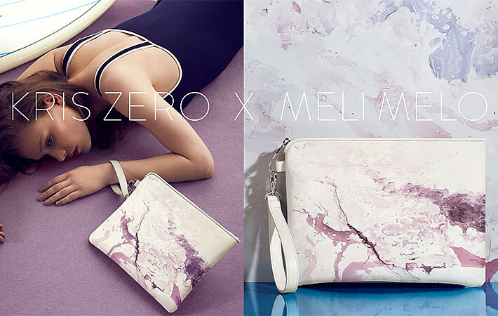 大理石控必買！meli melo x KRIS ZERO限量聯名粉紅大理石包