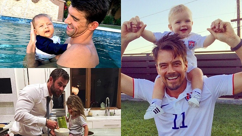 平常耍帥、裝酷又怎樣！遇到孩子就沒輒的好萊塢萌爸們