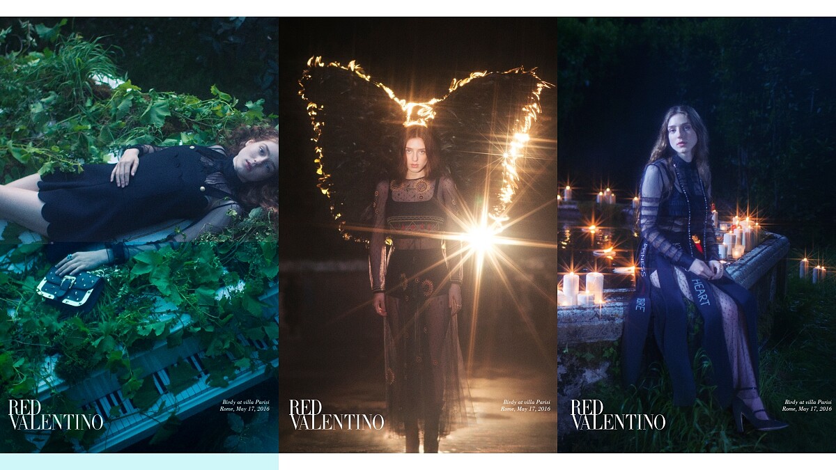 魅惑又神秘！英國才女歌手Birdy化身暗黑天使詮釋REDValentino秋冬廣告