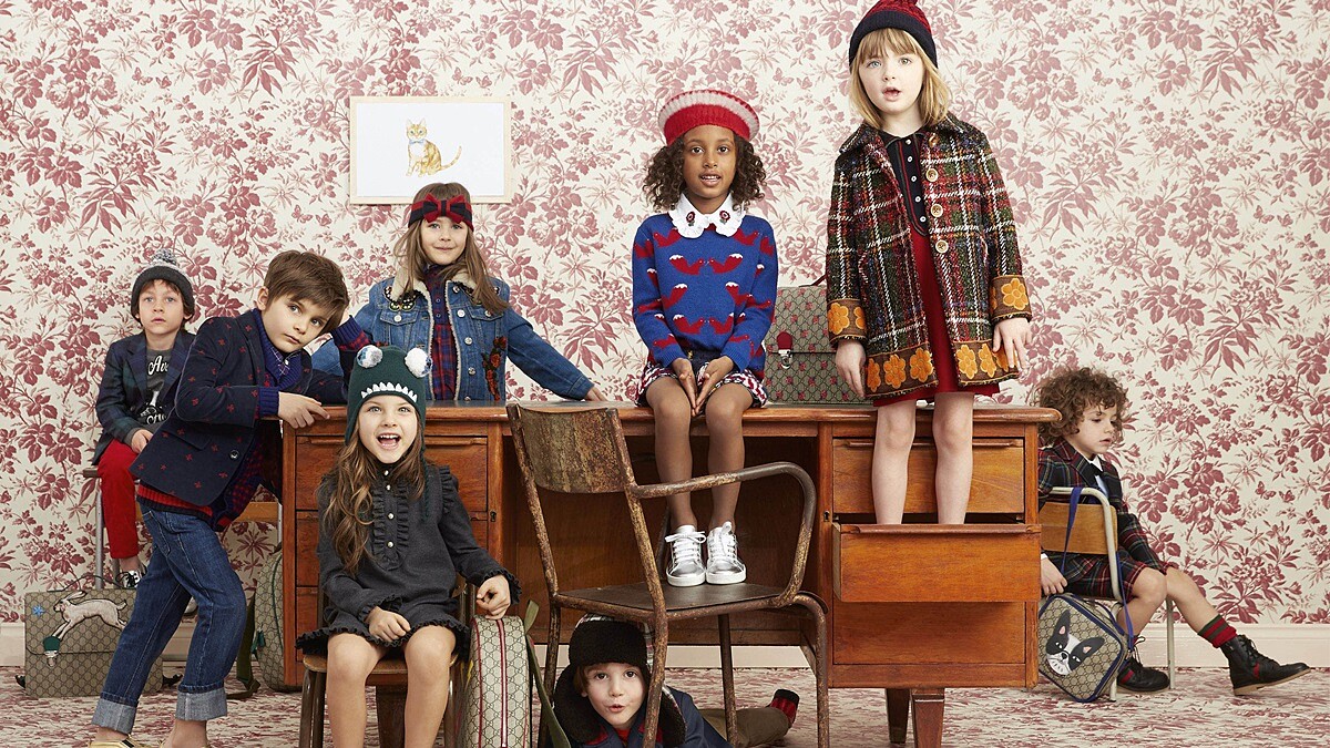 教室裡的夢想遊樂園！Gucci 2016秋冬學院風、花園風童裝