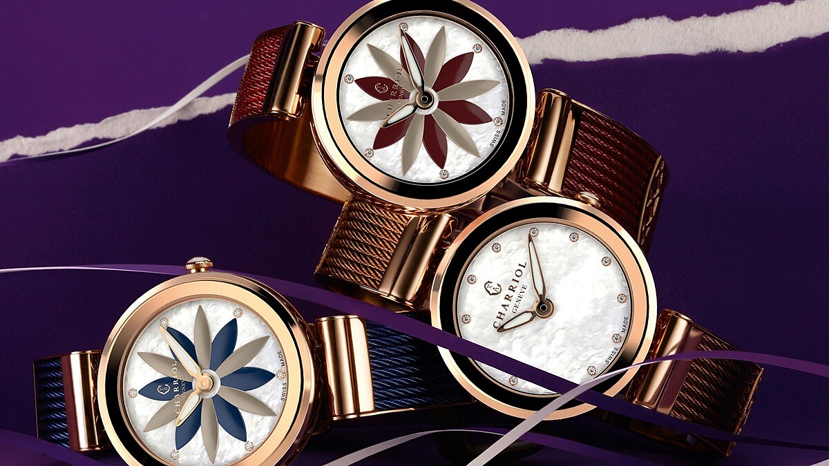 泊纜繩錶帶也吸睛！CHARRIOL立體數字、繽紛花系腕錶太閃耀