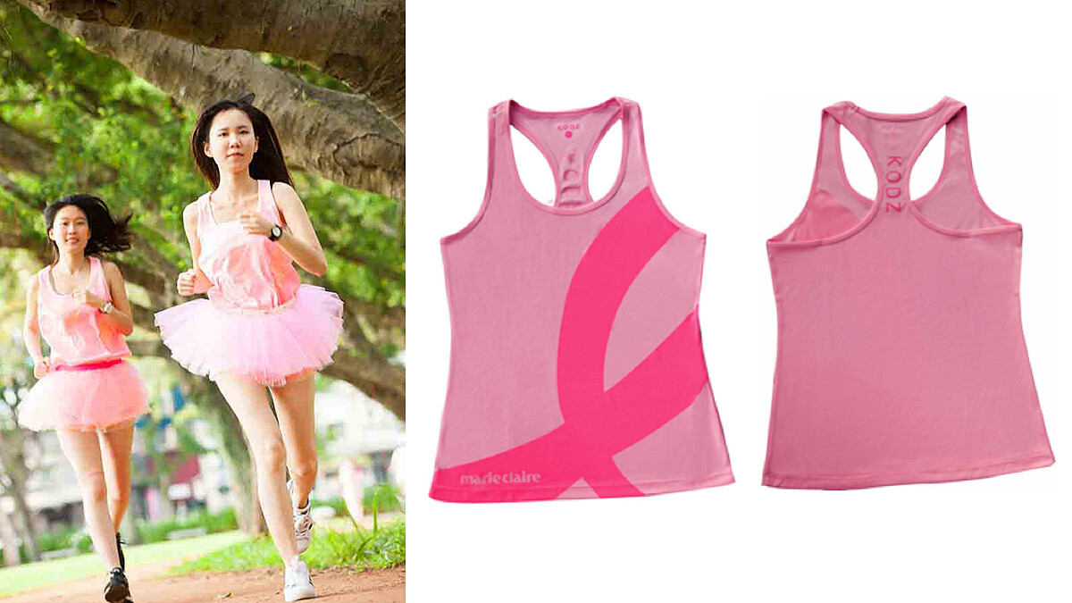 Pink Run X KODZ路跑結合環保時尚,咖啡紗材質運動衫讓妳跑得更自在