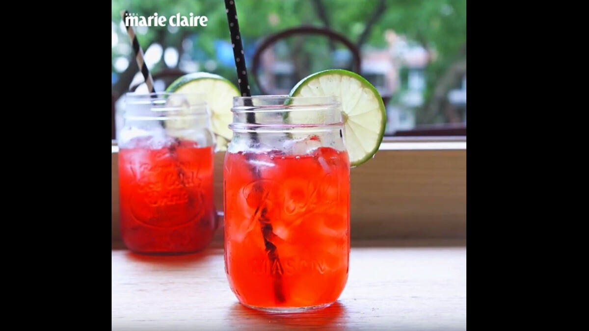 【姊弟煮廚週末上菜】洛神百香冰茶Hibiscus Passion Fruit Ice Tea