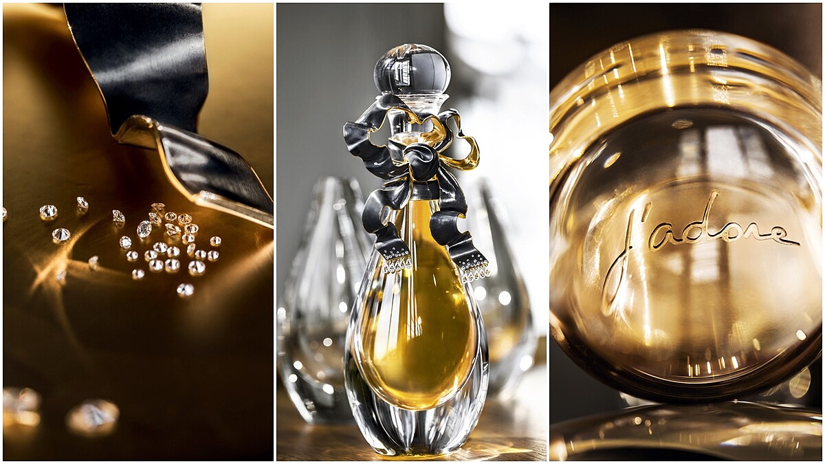 全球只有5瓶！繫上黑銀蝴蝶結緞帶、鑲著鑽石，迪奧珠寶師巧手讓Dior J&amp;#039;adore化身頂級珠寶