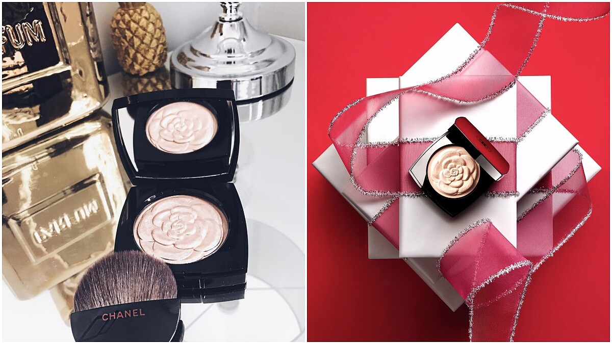 鑲有香奈兒標誌的勃根地酒紅寶盒，裝載一朵立體浮雕的山茶花！只在京站、101限量開賣