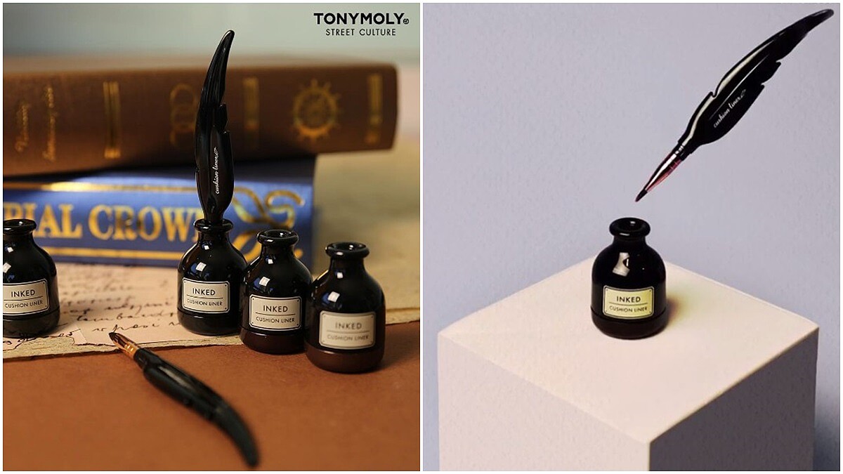 原來不是墨水瓶!韓國Tonymoly氣墊眼線膠筆變身羽毛筆,畫出來的眼線更有氣質了