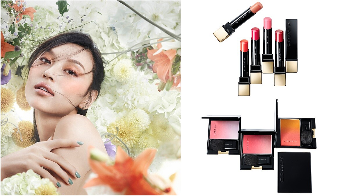 珊瑚橘、紅薔薇、粉櫻花…花樣漸層色系美暈了！SUQQU 2017春妝充滿日系空靈感