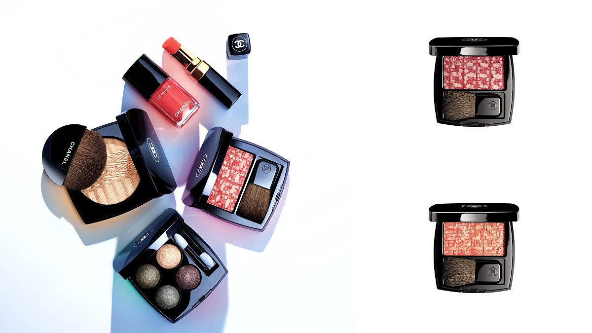 自動補光的CHANEL最新限量春妝也太強大！經典斜紋軟呢布料化身櫻花粉、珊瑚橘頰彩！
