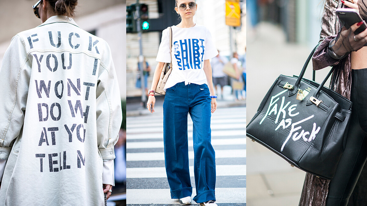 想說什麼不用姐動口～管他是標語還是品牌名，今年一定得來件嘮叨的標語單品才生火啊！