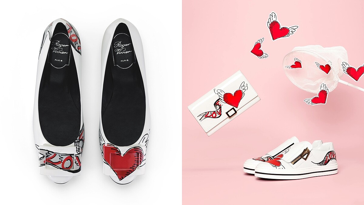 情人節就送自己這個吧！Roger Vivier推出＂愛的羽翼＂限定塗鴉系列
