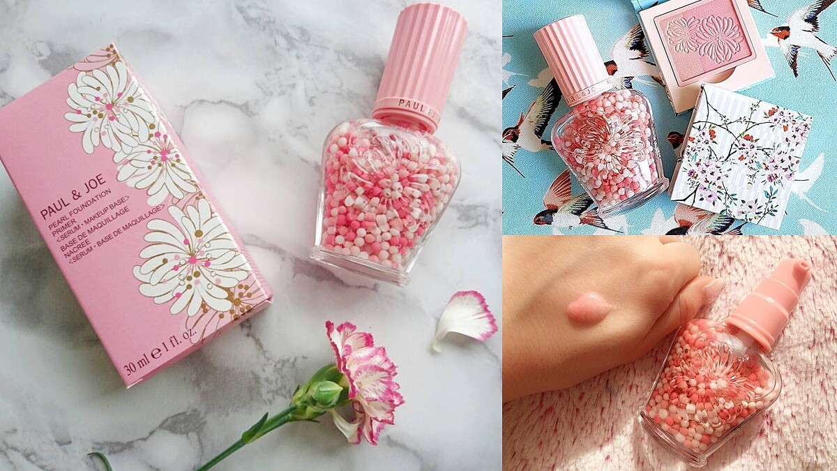 「好像放入一顆顆粉紅珍珠」PAUL &amp;amp; JOE最經典的糖瓷絲潤隔離乳粉紅版，一擦就戀愛了