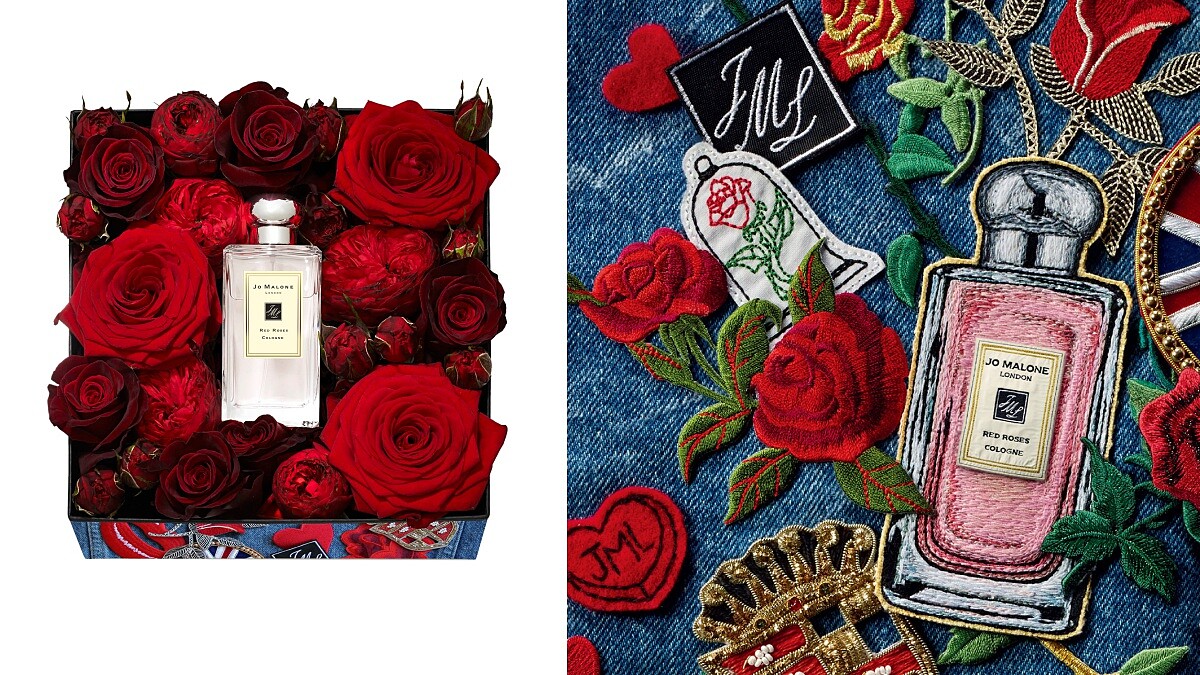 一朵朵的鮮紅玫瑰太療癒！JO MALONE LONDON俏皮妝點禮品袋、花盒，還瀰漫淡雅的玫瑰花香