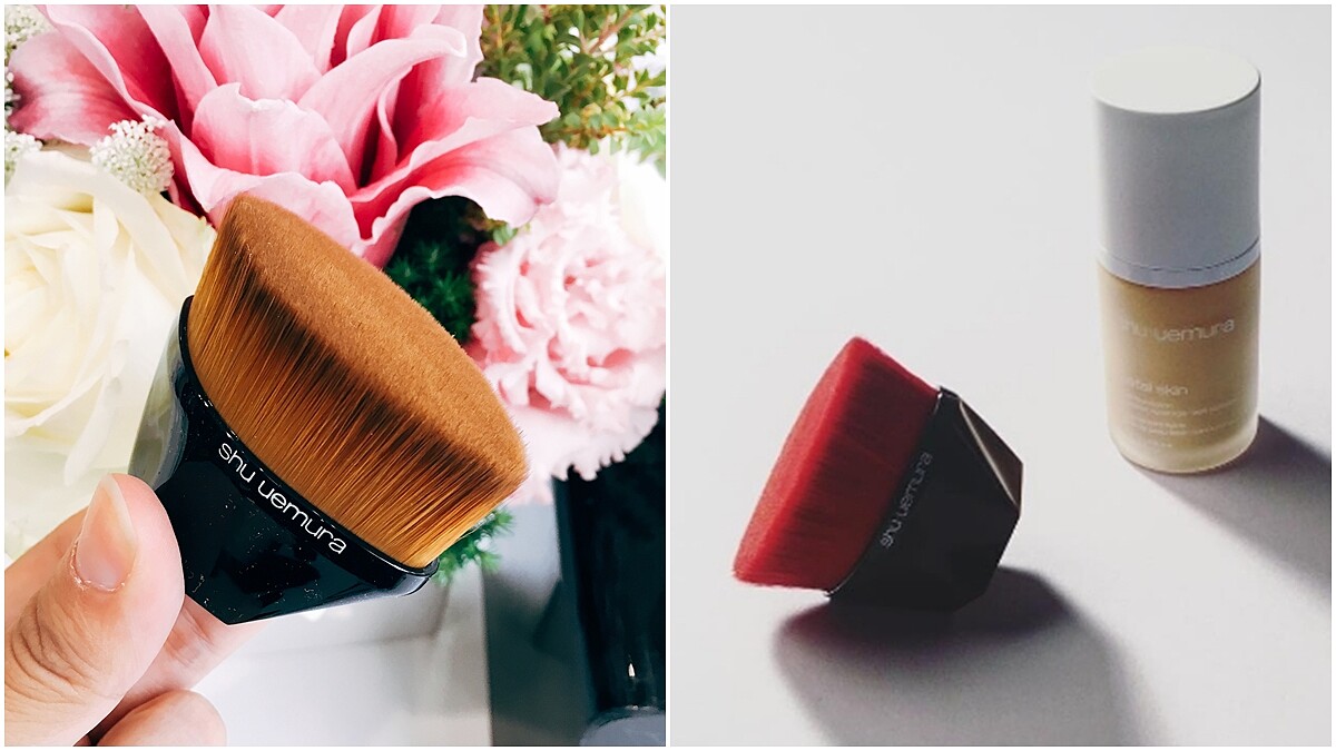 注意，下一支神級粉底刷就是它！不僅零刷痕，還能藏毛孔的植村秀#55五角刷