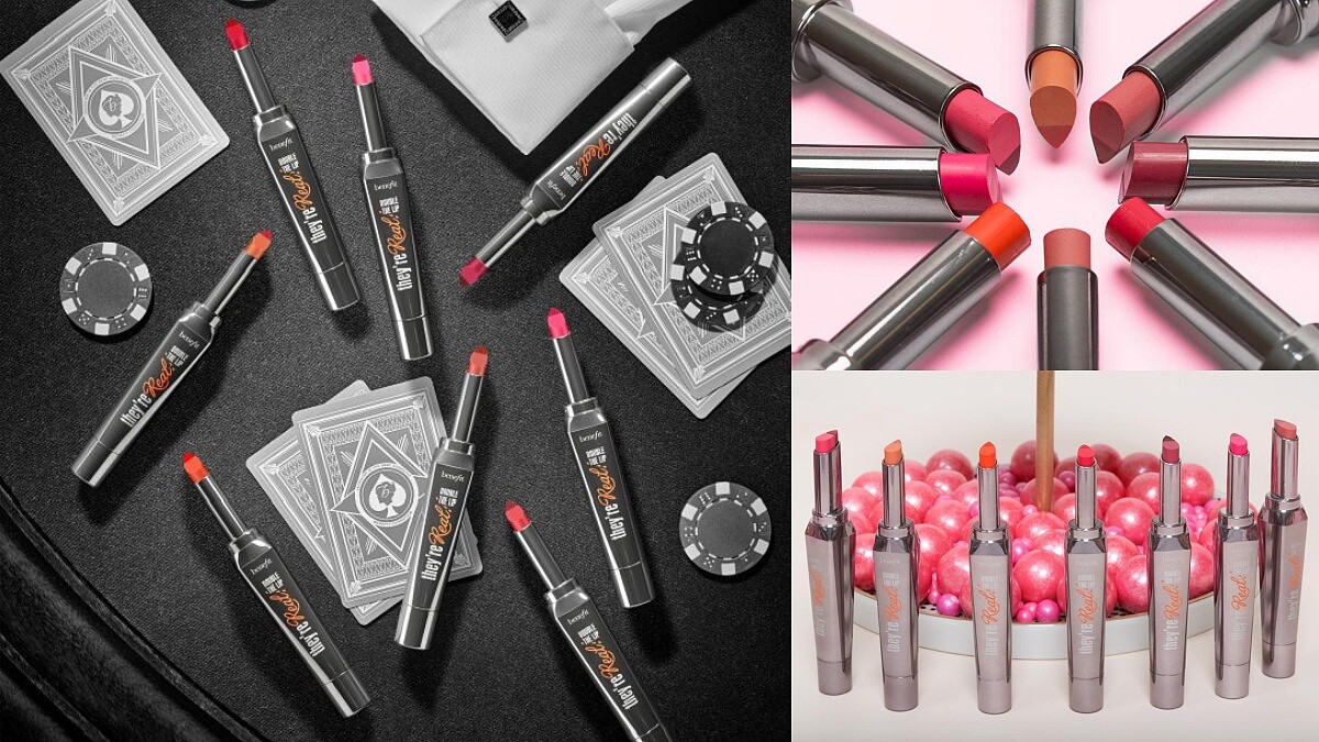 特製水滴型筆頭，一口氣畫好唇線＋唇彩！benefit推出全新8款雙色誘人唇彩