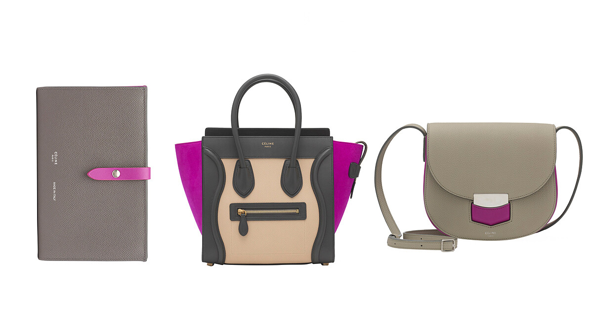 粉彩色太可愛，灰、黑、白太冷調，CÉLINE的桃紫色是知性女孩的情人節禮物首選！