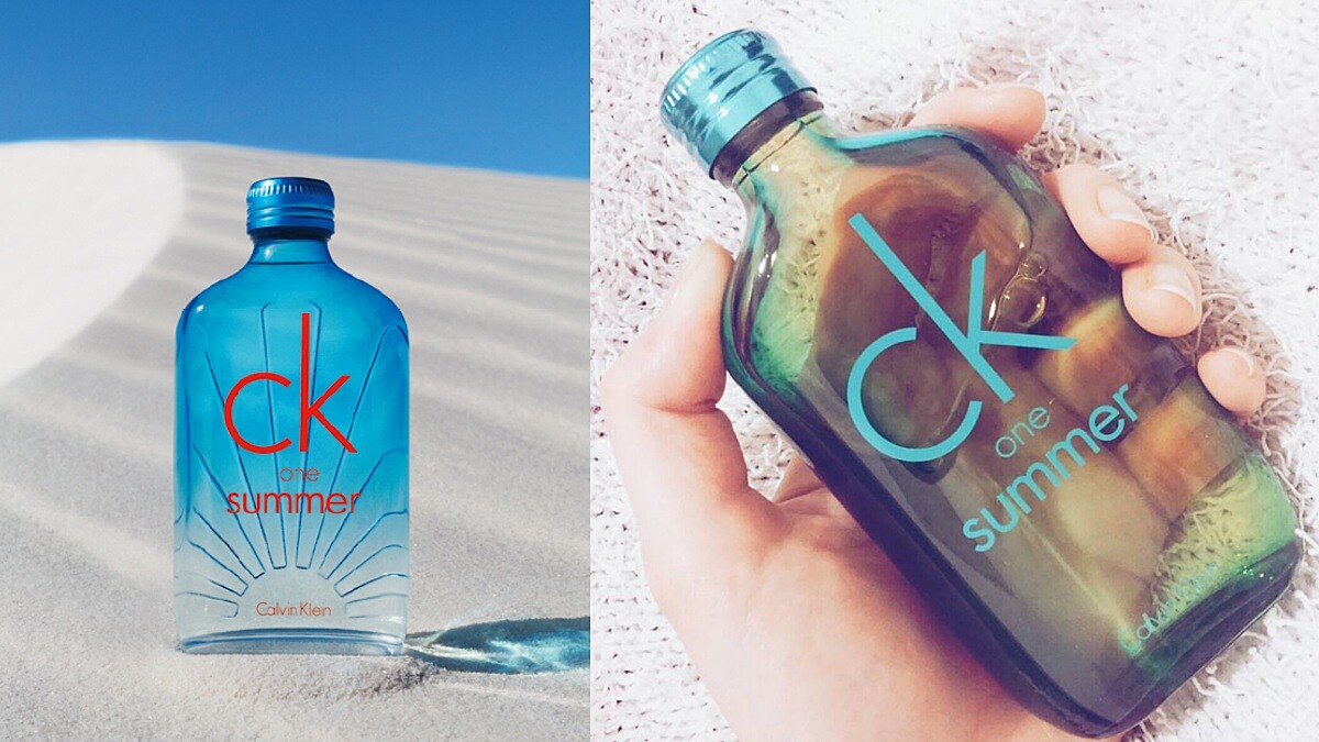 宛如調酒色彩般的淡藍瓶身！ck one summer推出第14