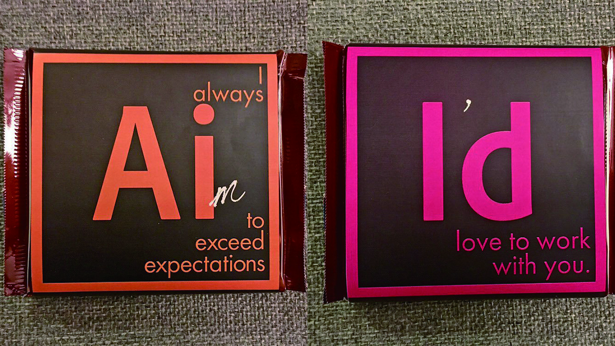 創意出擊找工作！設計師履歷化身Adobe繪圖軟體巧克力！