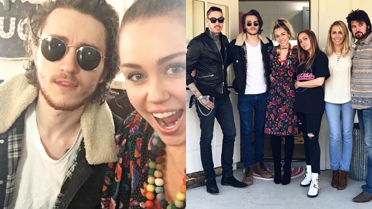 還以為是新歡！麥莉希拉曬全家福照，超帥弟弟高顏值成話題