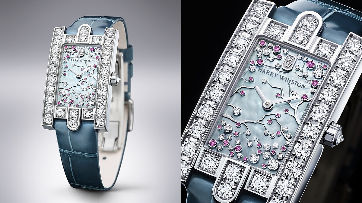 粉紅櫻花齊開在Harry Winston第五大道系列腕錶上！揭開春天櫻花季的Cherry Blossom